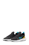 Nike Men's Free Run 5.0 Road Running Shoes In Black/dark Smoke Grey/vivid Sulfur/chlorine Blue