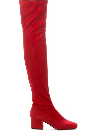 Dorateymur Red Suede Sybil Leek Ii Over-the-knee Boots