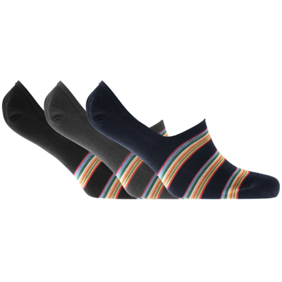 Paul Smith No Show 3 Pack Socks Black