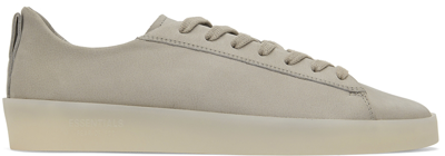Essentials Gray Tennis Low Sneakers In Cement