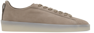 Essentials Taupe Tennis Low Sneakers In 223 Warm Taupe