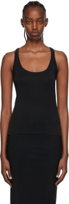 Vince Cotton-blend Tank Top In Black