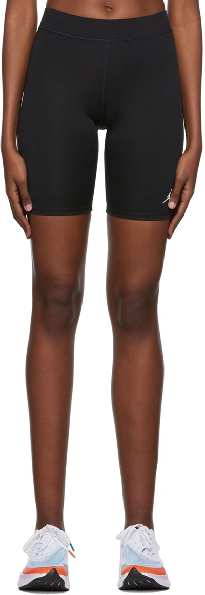 Nike Black Polyester Sport Shorts In Black/white