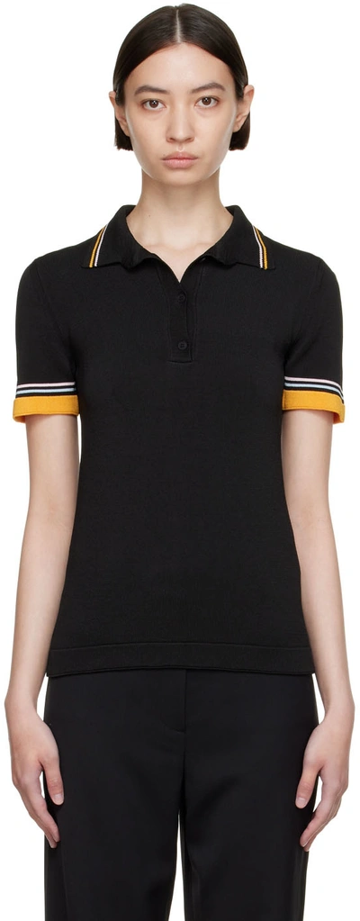 Olenich Black Viscose Polo