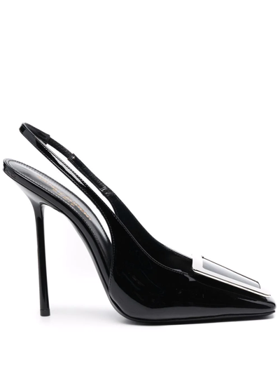 Saint Laurent George Square Toe Pumps In Black