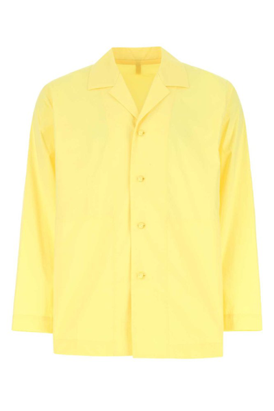 Issey Miyake Homme Plissé  Buttoned Long In Yellow