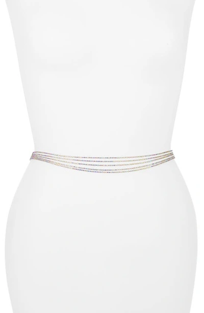 Vidakush Mini Diamante Belly Chain In Silver