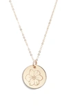 Nashelle Birth Flower Necklace In 14k Gold Fill - December