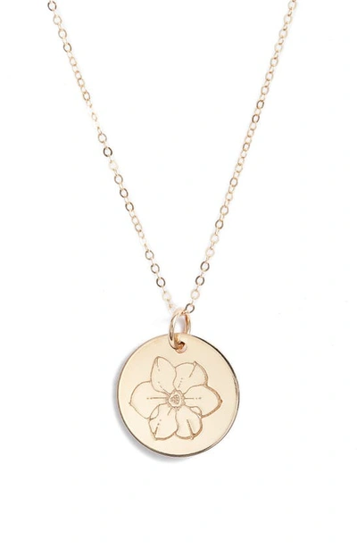 Nashelle Birth Flower Necklace In 14k Gold Fill - December