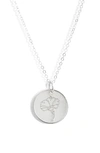 Nashelle Birth Flower Necklace In Sterling Silver - September