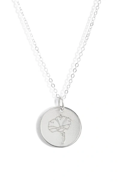 Nashelle Birth Flower Necklace In Sterling Silver - September