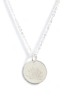Nashelle Birth Flower Necklace In Sterling Silver - July