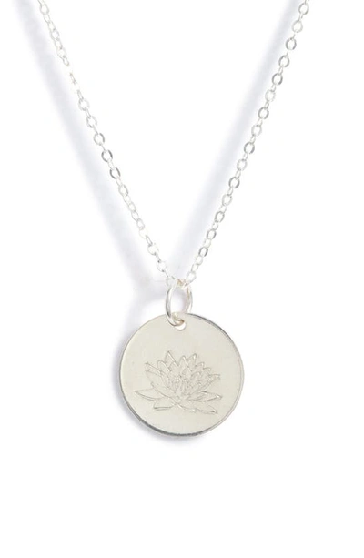 Nashelle Birth Flower Necklace In Sterling Silver - July