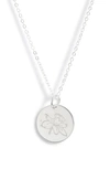 Nashelle Birth Flower Necklace In Sterling Silver - March