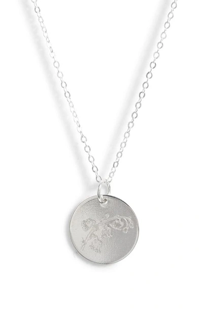 Nashelle Birth Flower Necklace In Sterling Silver - May