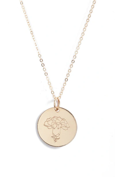 Nashelle Birth Flower Necklace In 14k Gold Fill - January