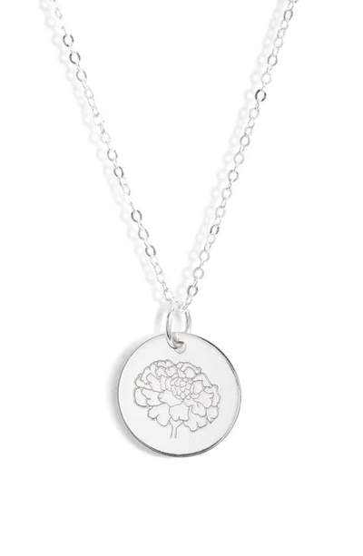 Nashelle Birth Flower Necklace In Sterling Silver - October