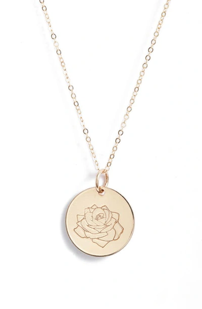 Nashelle Birth Flower Necklace In 14k Gold Fill - June