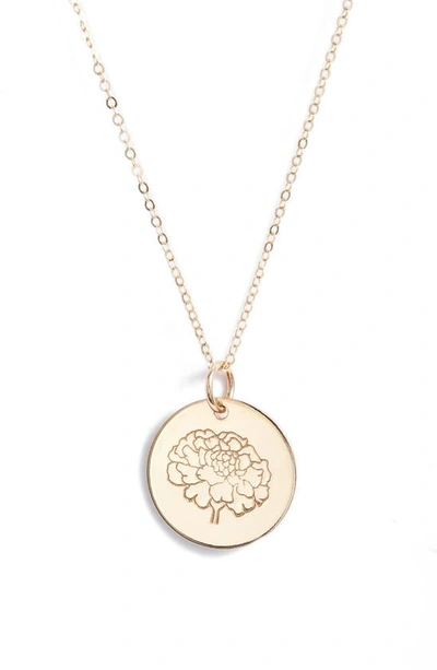 Nashelle Birth Flower Necklace In 14k Gold Fill - October