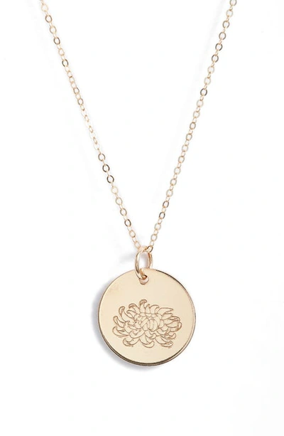 Nashelle Birth Flower Necklace In 14k Gold Fill - November