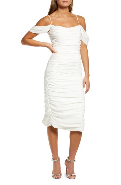 vivienne ruched midi dress VIVIENNE WESTWOOD Long Monday Pulling ruched cotton-piquet midi dress