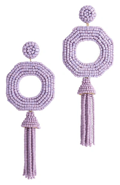 Deepa Gurnani Isha Tassel Drop Earrings In Lavender