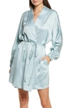 Lunya Washable Silk Robe In Cumulus Blue