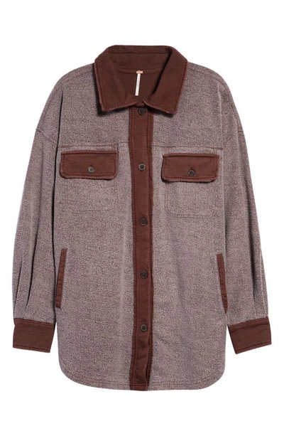Free People Ruby Fleece Shirt Jacket In Date Night