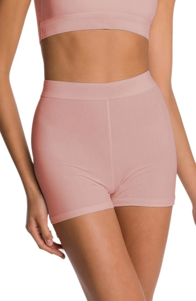 Wolford Beauty Bike Shorts In Powder Pink