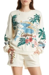 Mother The Drop Square Graphic Crewneck Sweatshirt In California Coast
