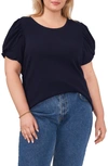 1.state Puff Sleeve Top In Rich Black