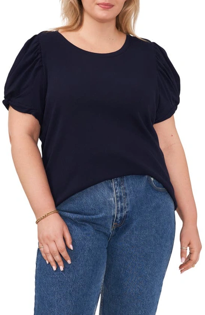 1.state Puff Sleeve Top In Classic Navy