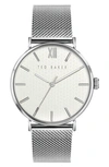 TED BAKER PHYLIPA GENTS MESH STRAP WATCH, 43MM