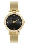 TED BAKER BOW MESH STRAP WATCH, 36MM