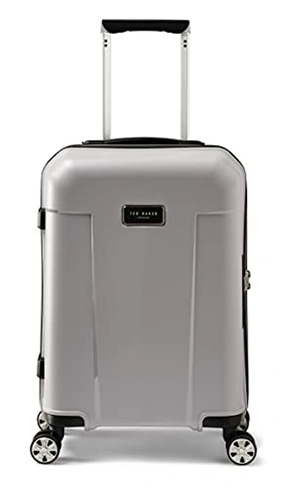 Ted Baker Flying Colours Four-wheel Trolley Suitcase In Frost Gray