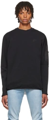 Nike Sportswear Cotton-blend Tech Fleece Sweatshirt In Black