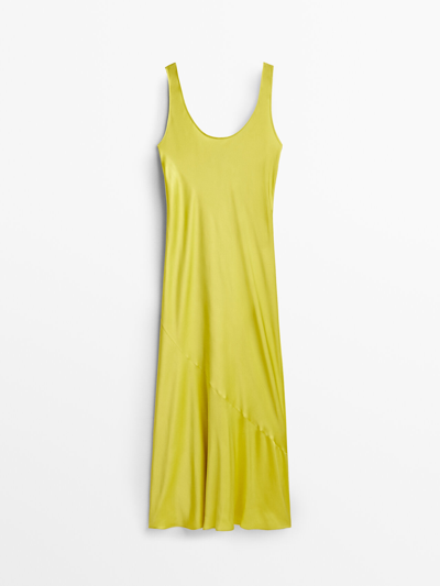 knee length dresses for ladies Daffodil Charm Linen Maxi Dress