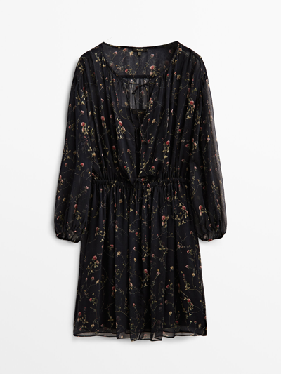 Floral print dress massimo dutti 2025
