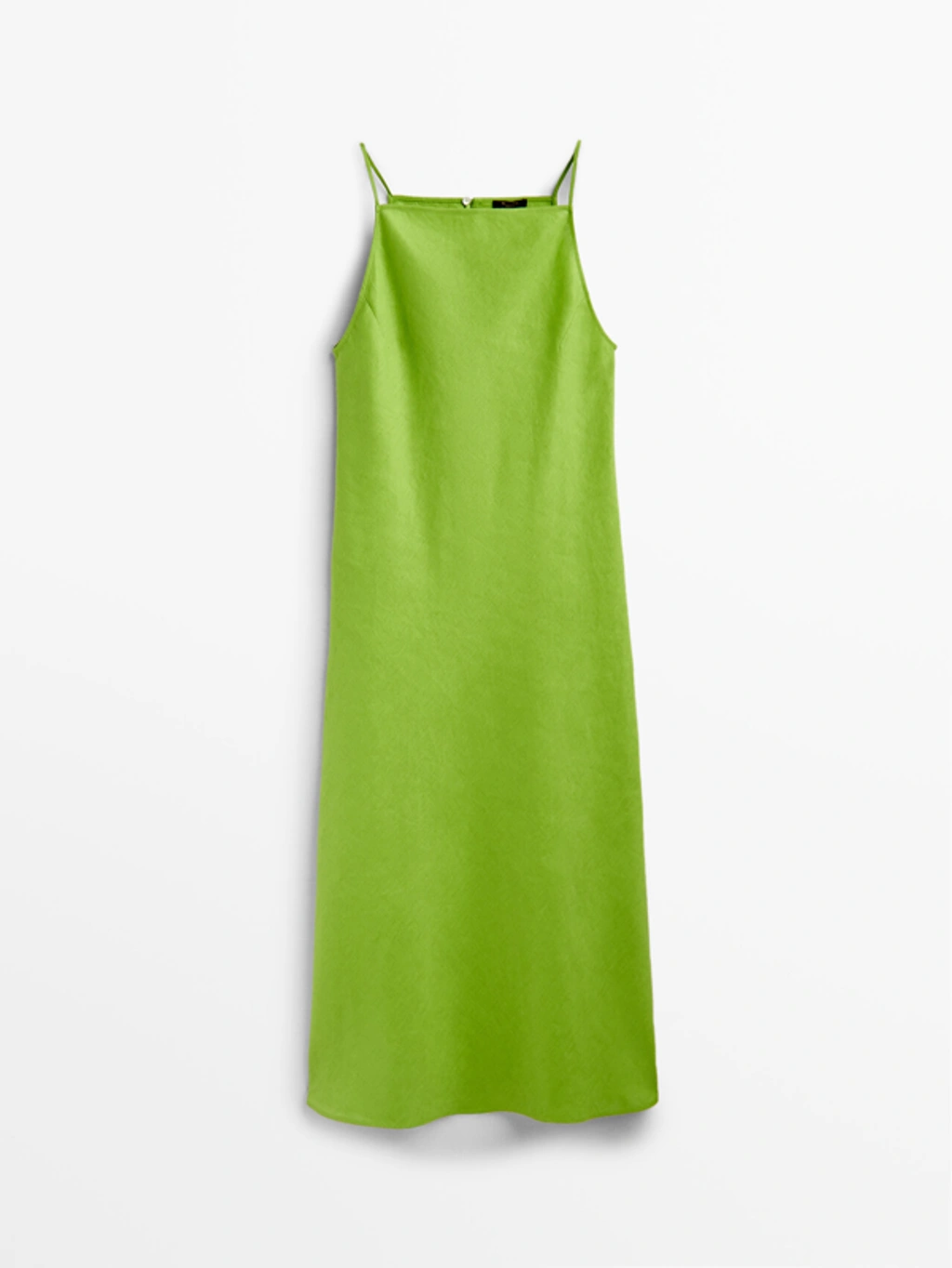 massimo dutti green maxi dress Massimo Dutti Green Front Slit Maxi Dress | Pre Loved main image 0