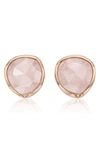 Monica Vinader 'siren' Semiprecious Stone Stud Earrings (nordstrom Exclusive) In Rose Quartz/ Rose Gold