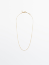 MASSIMO DUTTI GOLD-PLATED POINTED CHAIN NECKLACE