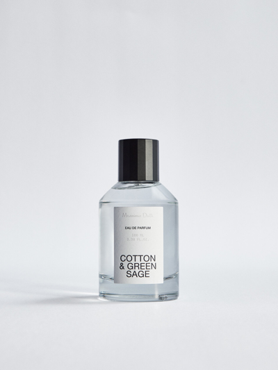 Massimo Dutti (100 Ml) Eau De Parfum Cotton & Green Sage In Pale Green
