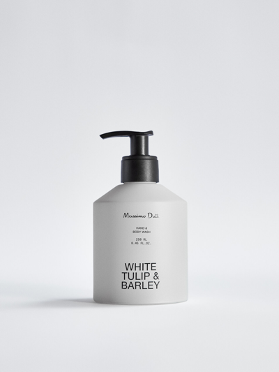 Massimo Dutti (250 Ml) White Tulip & Barley Liquid Hand Soap And Body Wash In Cream