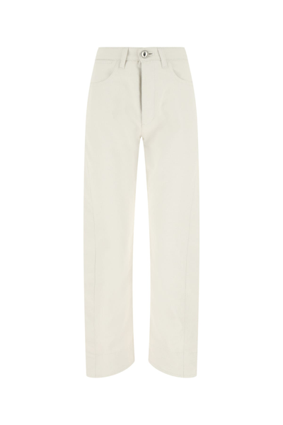 Jil Sander Cotton-linen Trousers In Beige
