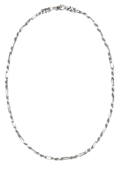 Emanuele Bicocchi 925 Silver Figaro Rope Chain Necklace Silver  Uomo Tu In Sterling Silver