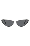 Dior Miss 63mm Butterfly Sunglasses In Shiny Black