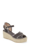 Toni Pons Irina Ankle Strap Wedge Sandal In Black Fabric