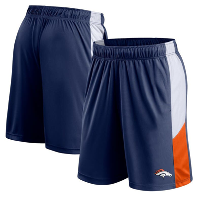 Fanatics Branded Navy Denver Broncos Prep Colorblock Shorts