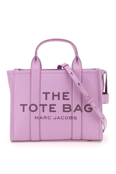 Marc Jacobs Borsa 'the Leather Small Tote Bag' In Purple
