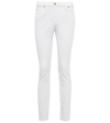 Brunello Cucinelli Mid-rise Slim Jeans In Bianco